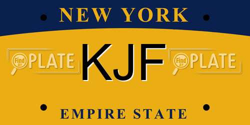 KJF New York License Plate