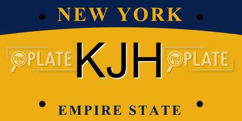 KJH New York License Plate