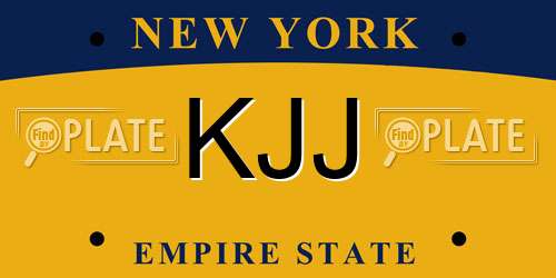 KJJ New York License Plate