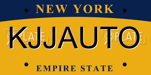 KJJAUTO New York License Plate