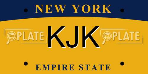 KJK New York License Plate