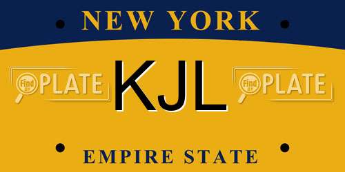 KJL New York License Plate