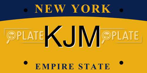 KJM New York License Plate