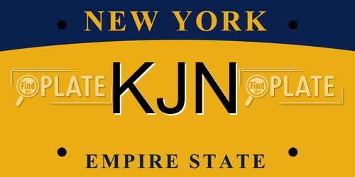 KJN license plate in NY state