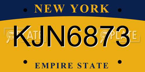 KJN6873 New York License Plate