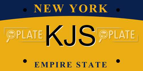 KJS New York License Plate
