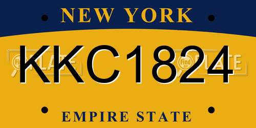 KKC1824 New York License Plate