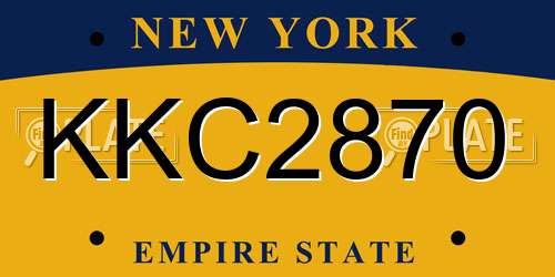 KKC2870 New York License Plate