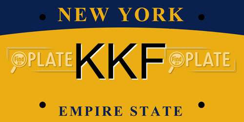 KKF New York License Plate