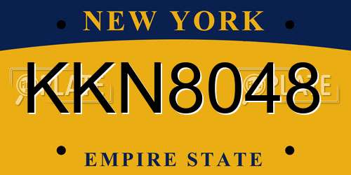 KKN8048 New York License Plate