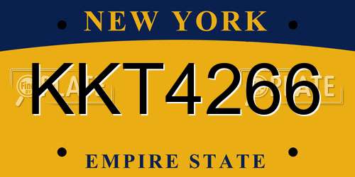KKT4266 New York License Plate