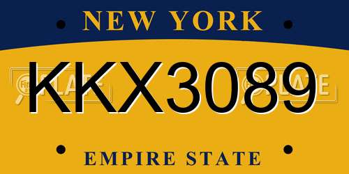 KKX3089 New York License Plate