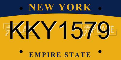 KKY1579 New York License Plate