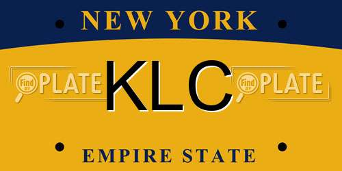 KLC New York License Plate