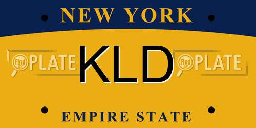 KLD New York License Plate