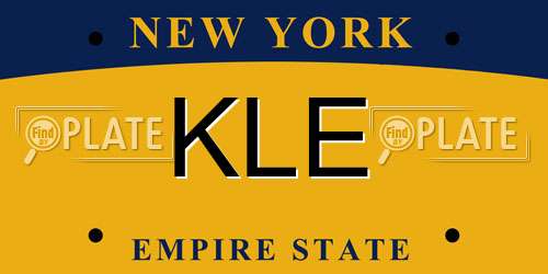 KLE New York License Plate