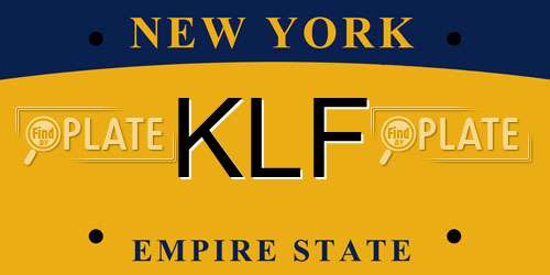 KLF New York License Plate
