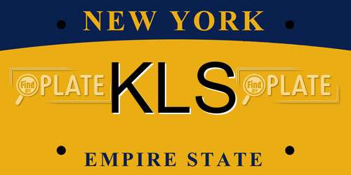 KLS New York License Plate