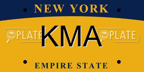 KMA New York License Plate