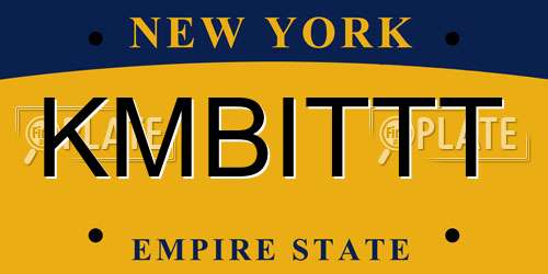KMBITTT New York License Plate
