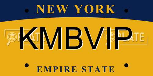 KMBVIP New York License Plate