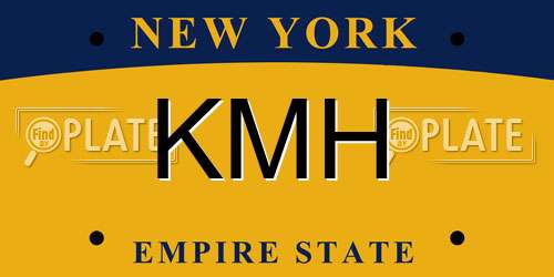 KMH New York License Plate