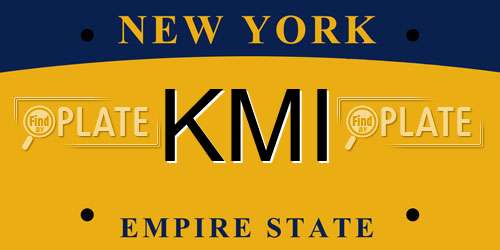KMI New York License Plate