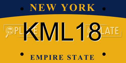 KML18 New York License Plate
