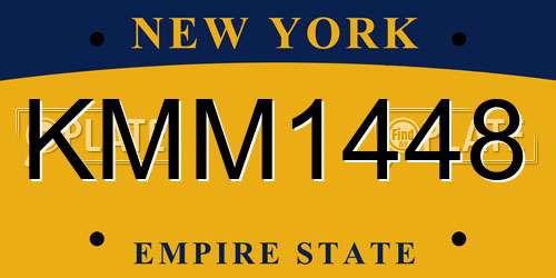 KMM1448 New York License Plate