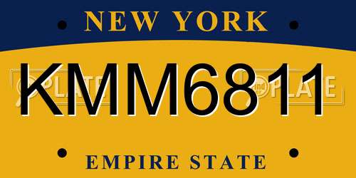 KMM6811 New York License Plate