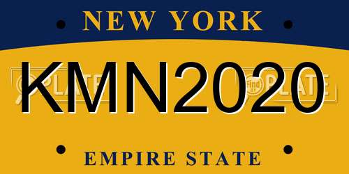 KMN2020 New York License Plate