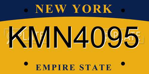KMN4095 New York License Plate