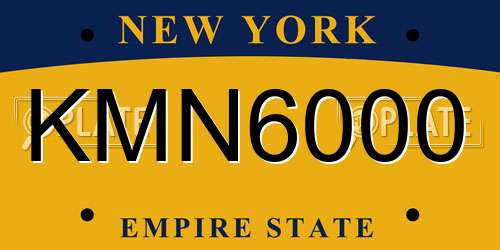 KMN6000 New York License Plate