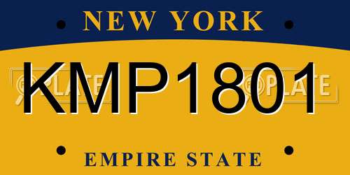 KMP1801 New York License Plate