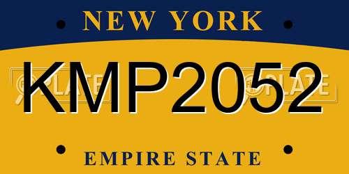 KMP2052 New York License Plate