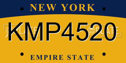 KMP4520 New York License Plate