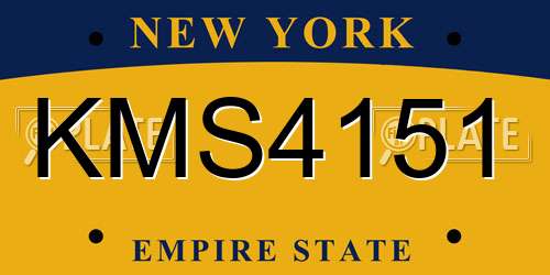 KMS4151 New York License Plate