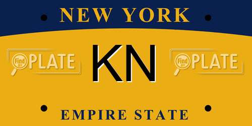 KN New York License Plate