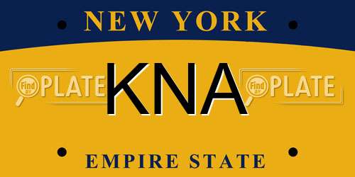 KNA New York License Plate