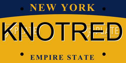 KNOTRED New York License Plate