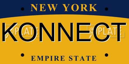 KONNECT New York License Plate