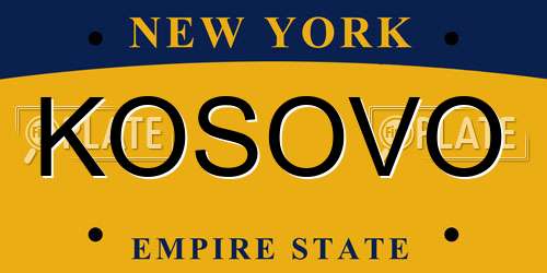 KOSOVO New York License Plate
