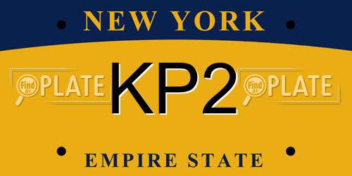 KP2 New York License Plate