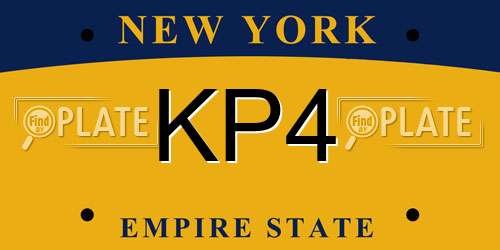 KP4 New York License Plate