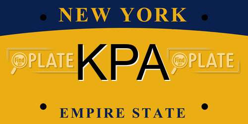 KPA New York License Plate
