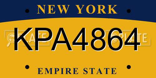 KPA4864 New York License Plate