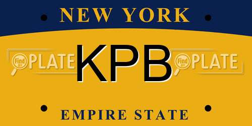 KPB New York License Plate