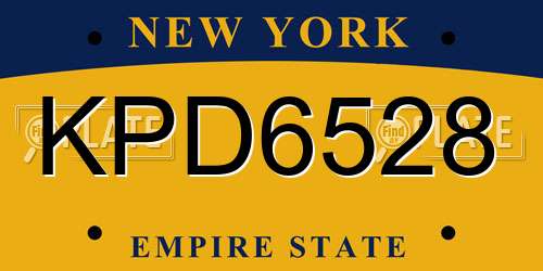 KPD6528 New York License Plate