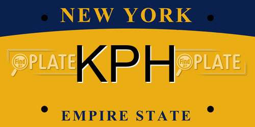 KPH New York License Plate