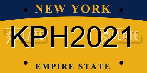 KPH2021 New York License Plate